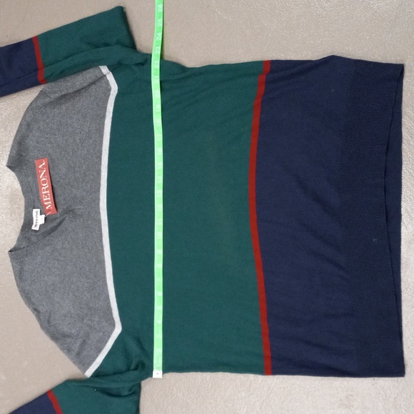 MERONA COLOR BLOCK LONG SLEEVE V NECK SWEATER - Picture 5 of 9